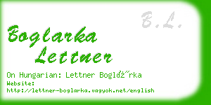 boglarka lettner business card